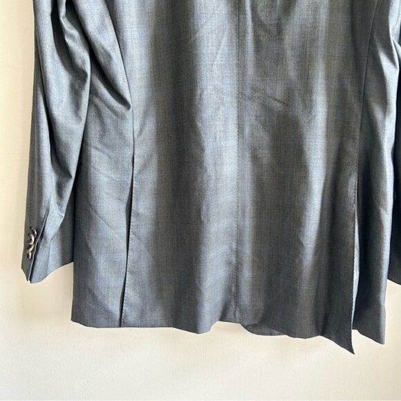 ERMENEGILDO Zegna Blue Grey Wool Blazer 15 milmil 15 size 52 - Picture 11 of 11